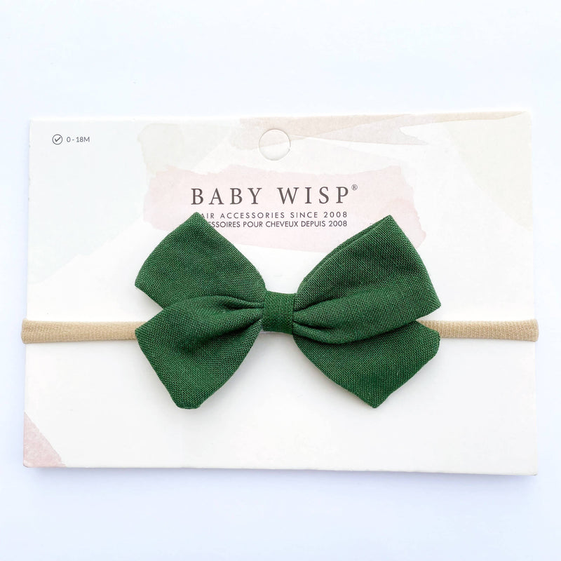 Emma Fabric Baby Bow Infant Headband - Cinnamon