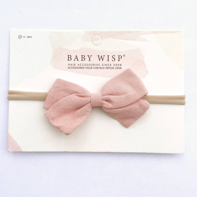 Emma Fabric Baby Bow Infant Headband - Cinnamon