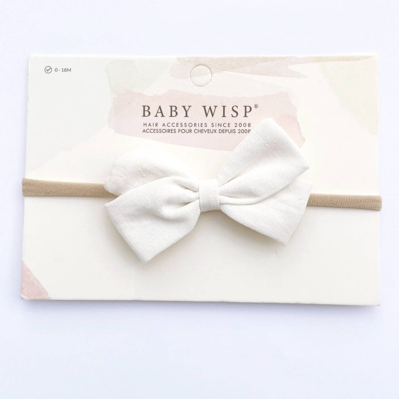 Emma Fabric Baby Bow Infant Headband - Cinnamon