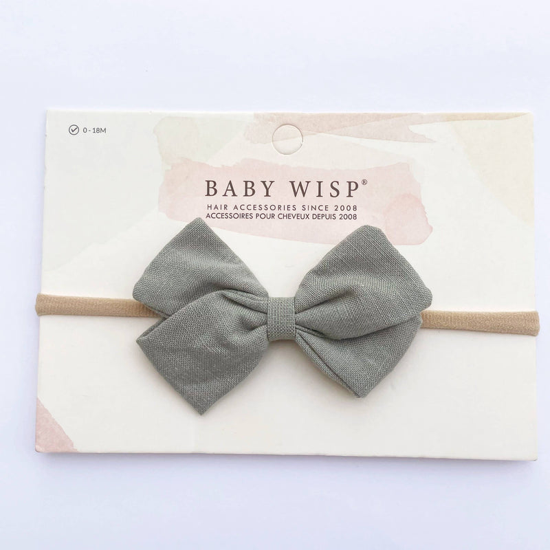 Emma Fabric Baby Bow Infant Headband - Cinnamon