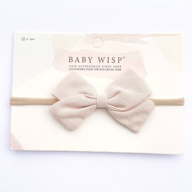 Emma Fabric Baby Bow Infant Headband - Cinnamon