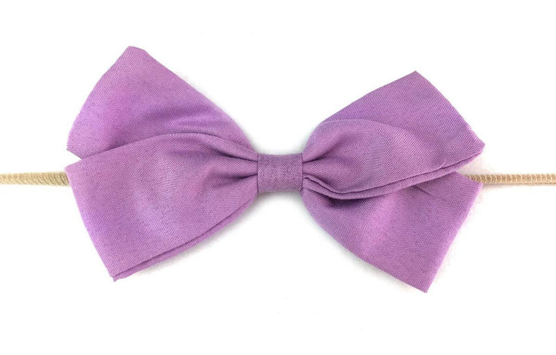 Emma Fabric Baby Bow Infant Headband - Mauve