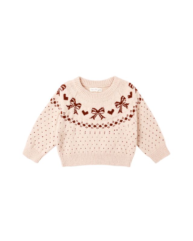 Fair Isle Sweater || Bows (6-7Y)