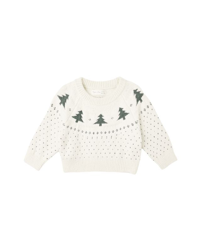 Fair Isle Sweater || Trees (18-24Mo)