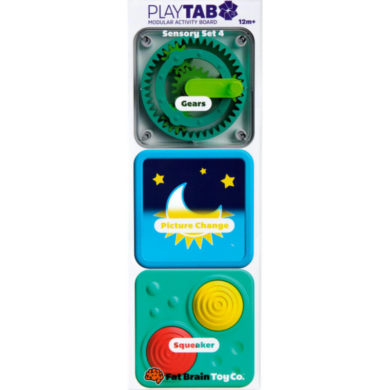 Fat Brain Toys PlayTab - Modular, Sensory Activity Board for Babies and Toddlers