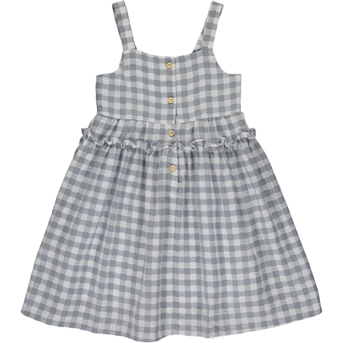 Flynn Dress - Blue Grey Plaid (18-24 Mo, 2T)