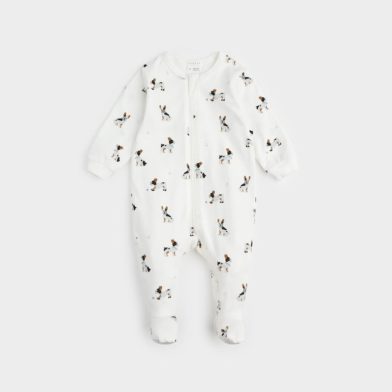 French Bulldogs Print on Footed Sleeper