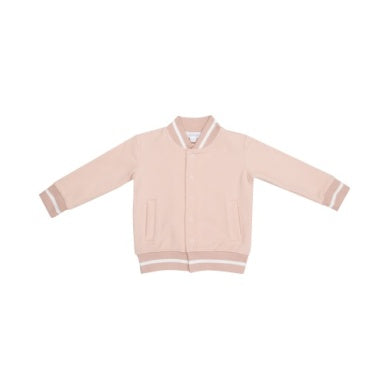 French Terry Solid Pink - Letterman Jacket