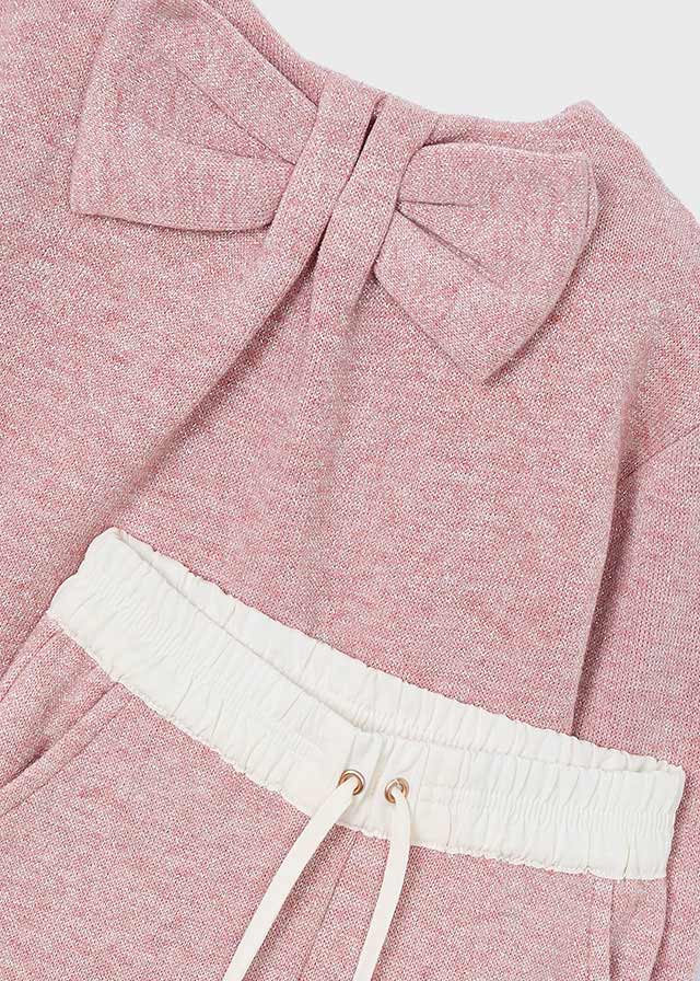 Girl 2-Piece Knit Pants and Sweater Set - Makeup Pink