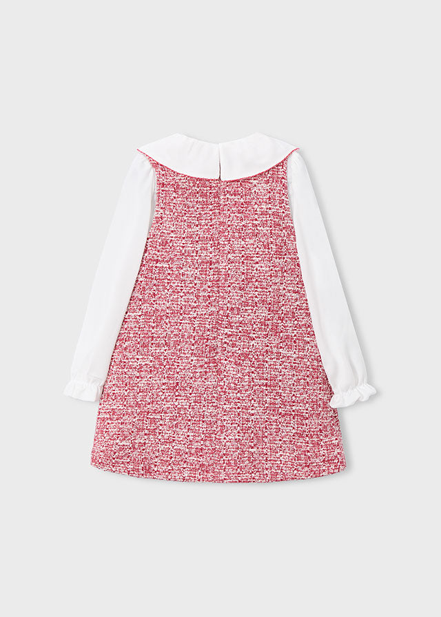 Girl Pinafore Dress - Cherry Red