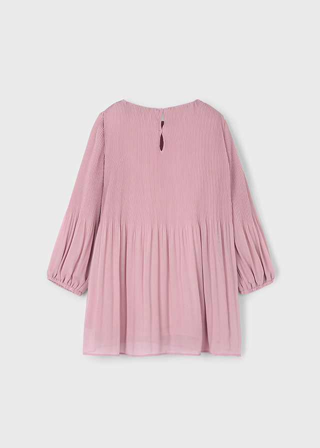 Girl Pleated Chiffon Dress
