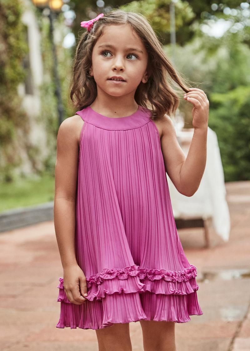 Girl Pleated Dress - Orchid