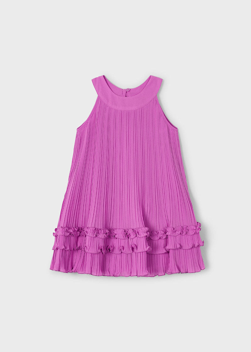 Girl Pleated Dress - Orchid