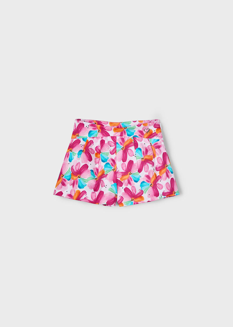 Girl Printed Skort - Magenta Floral it (2T, 6Y)