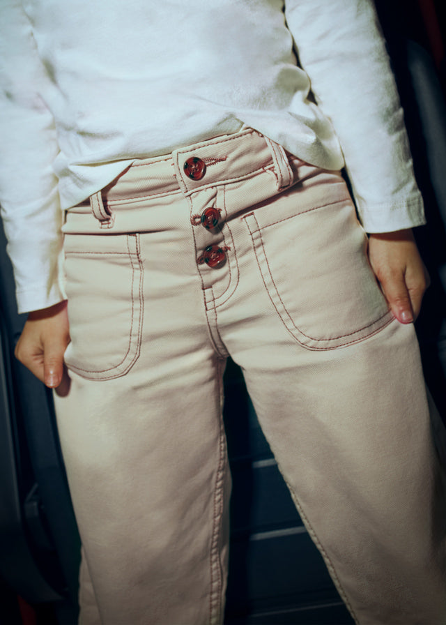 Girl Twill Pants - Almond