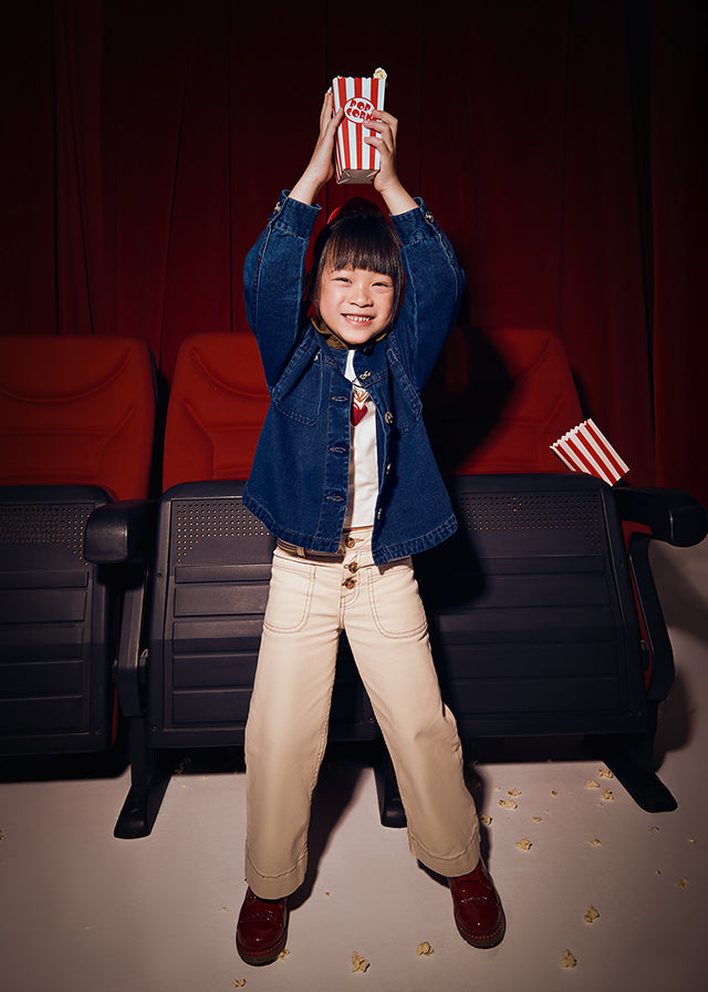Girl Twill Pants - Almond