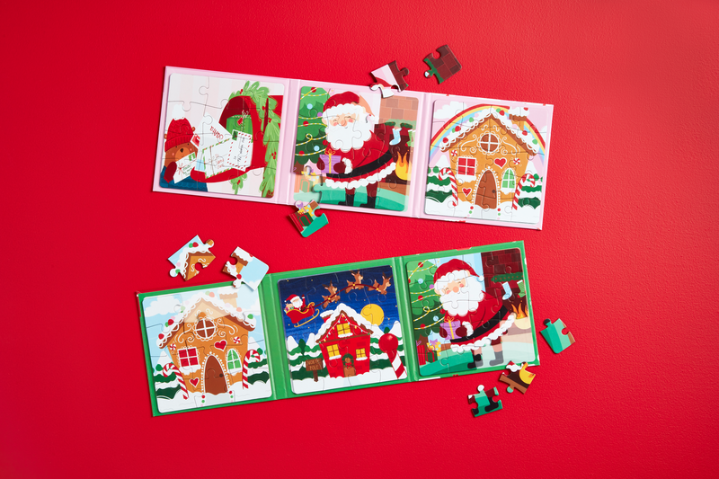 Green Christmas Magnetic Puzzle Set