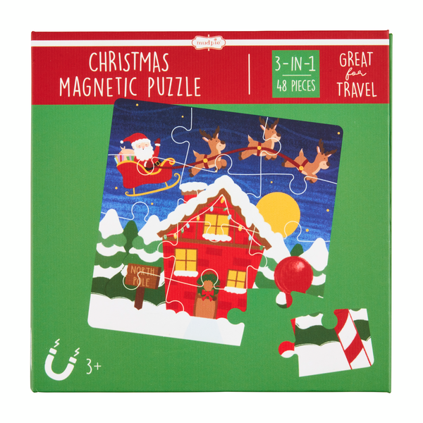 Green Christmas Magnetic Puzzle Set