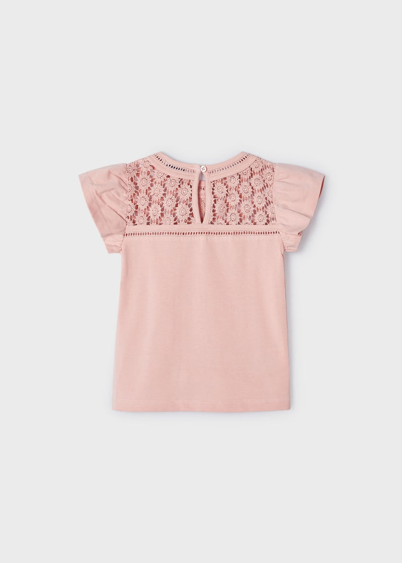 Guipure T-Shirt - Pink