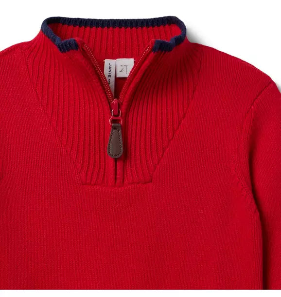 Half-Zip Sweater - Bradbury Red (6-12 Mo, 6Y)