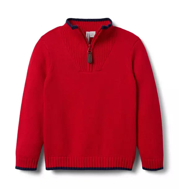 Half-Zip Sweater - Bradbury Red (6-12 Mo, 6Y)