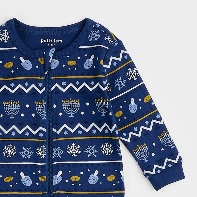 Hanukkah Fair Isle Print Sleeper