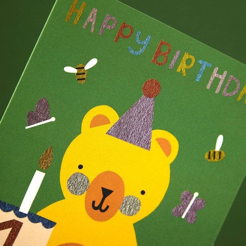 Happy 1st Birthday Card - Teddy Bear&