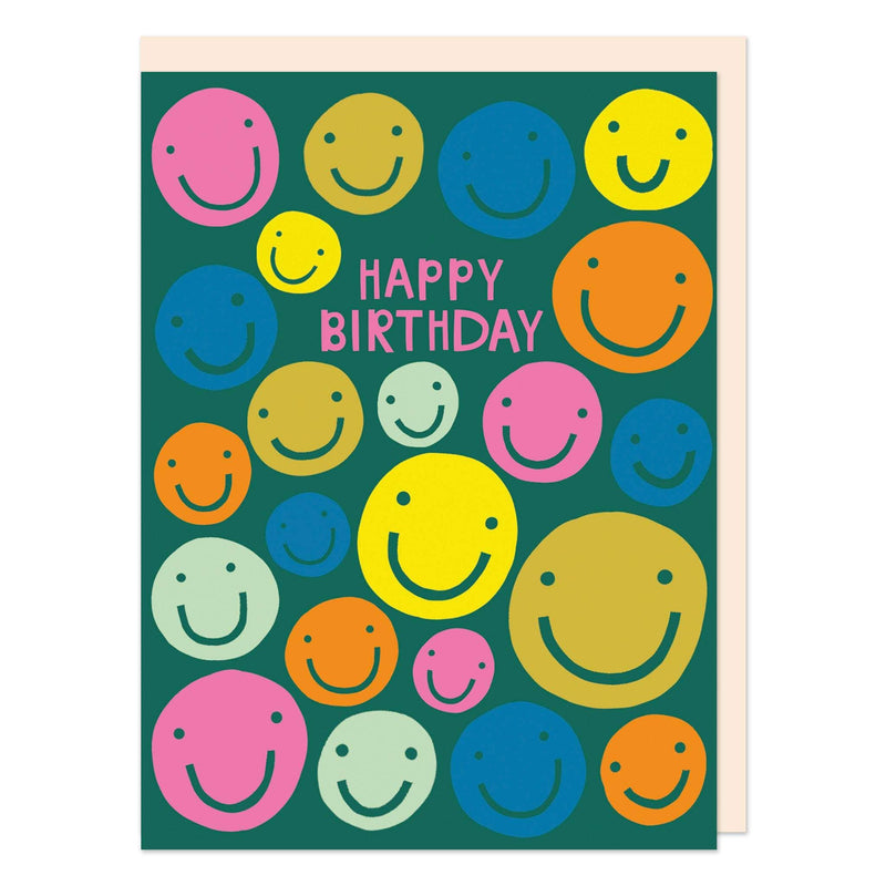 Happy Birthday Smiley Faces Card