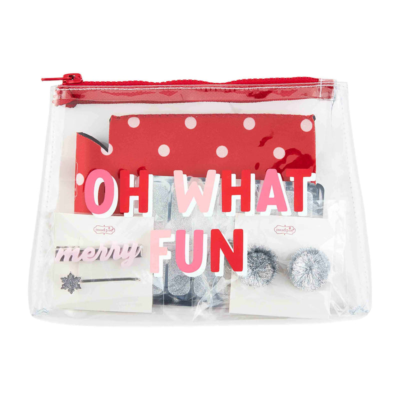 Holiday Clear Pouch Gift Set - Oh What Fun