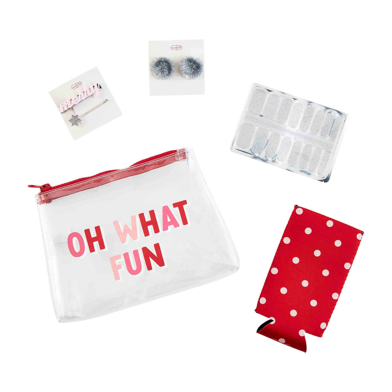 Holiday Clear Pouch Gift Set - Oh What Fun