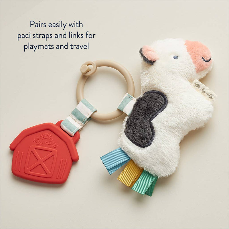 Itzy Pal Plush + Teether - Cow