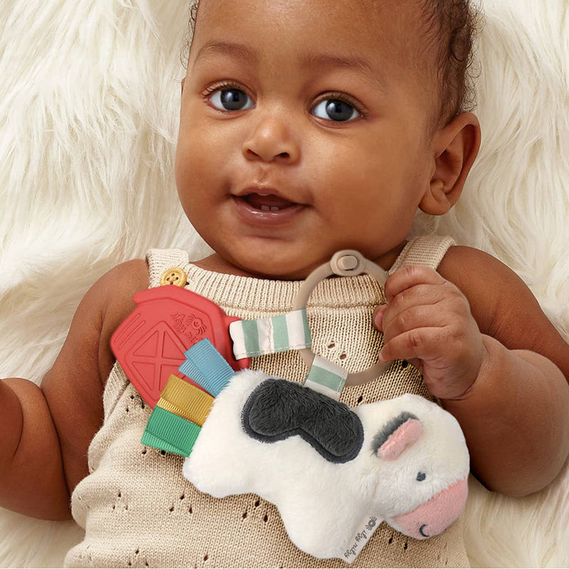 Itzy Pal Plush + Teether - Cow