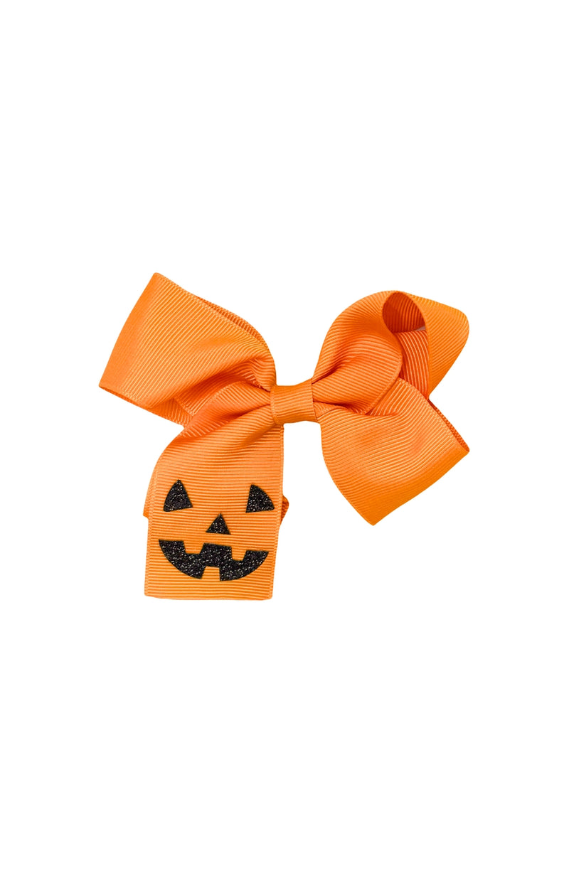 Jack-O-Lantern Pumpkin Hair Bow