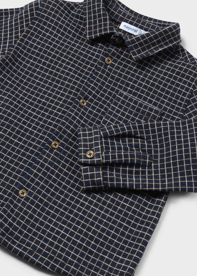 Jacquard Overshirt - Navy Blue