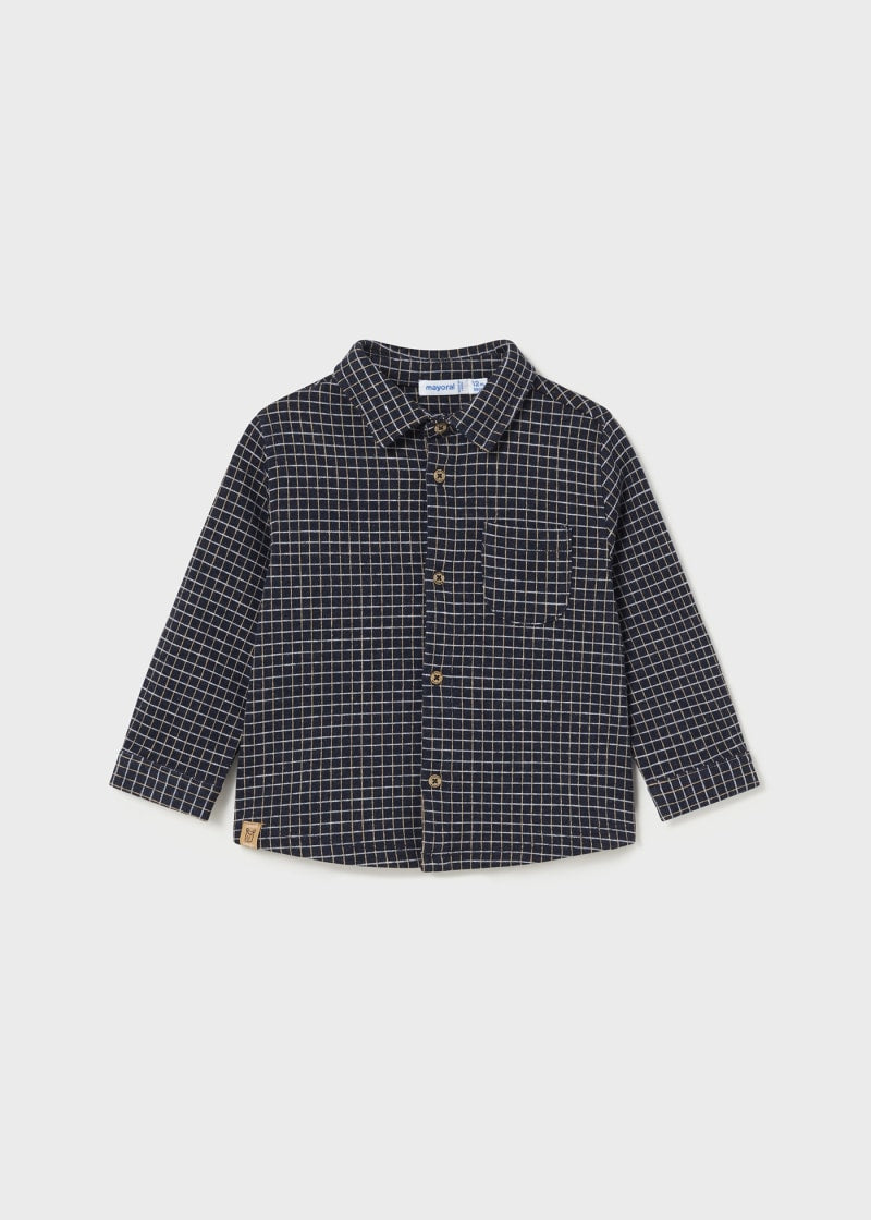 Jacquard Overshirt - Navy Blue