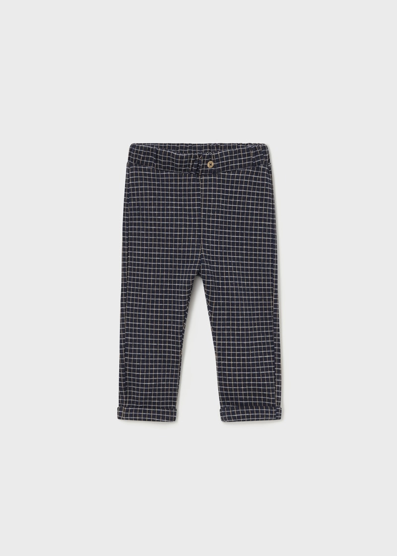 Jacquard Pants - Navy Blue