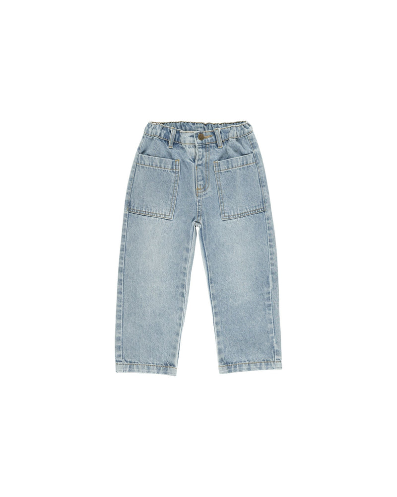 Jasper Pant || Light Washed Denim (2-3 Yr)