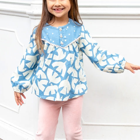 Julia Blouse Nordic Sky (5Y, 6Y)