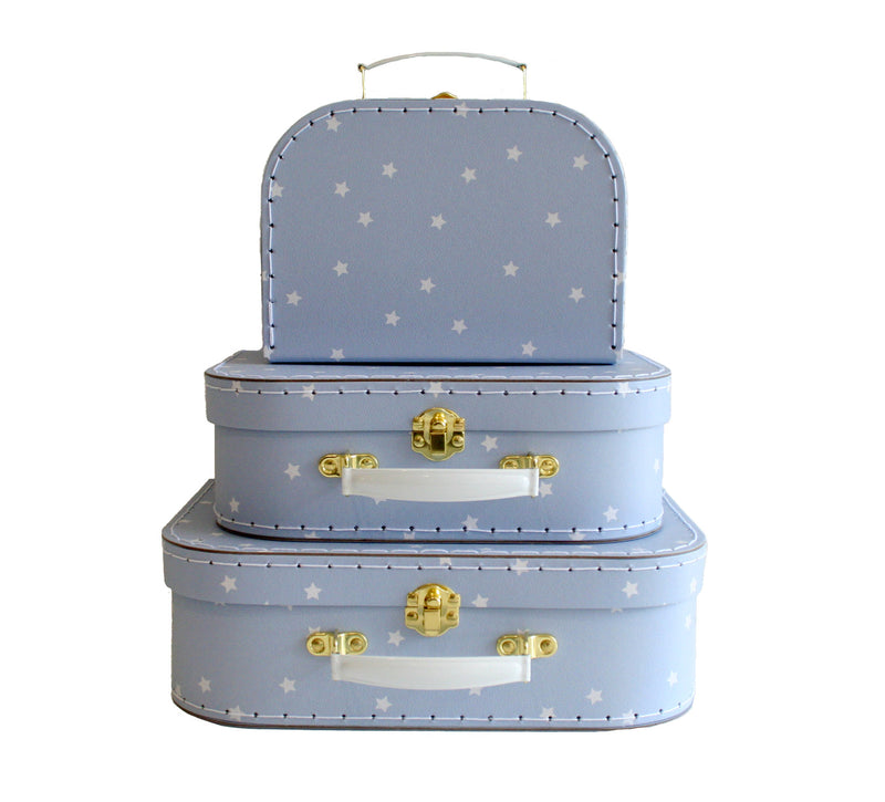Kids Suitcase / Carry Case - Blue Stars