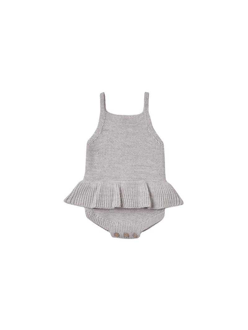 Knit Ruffle Romper || Periwinkle (6-12 Mo, 12-18 Mo)