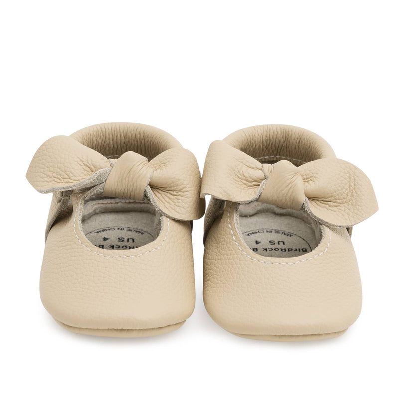 Knot Moccasins - Genuine Leather Baby Shoes (Latte): US 3