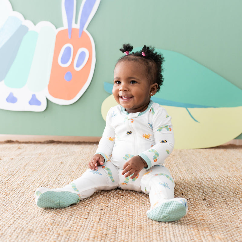 Kyte BABY Printed Zippered Footie in The Very Hungry Caterpillar™ and Friends