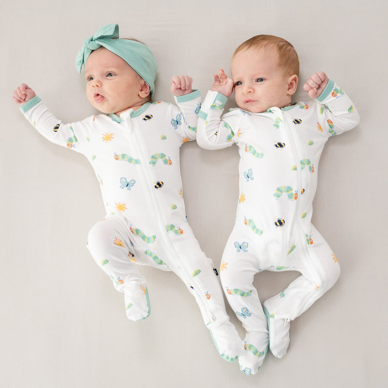 Kyte BABY Printed Zippered Footie in The Very Hungry Caterpillar™ and Friends