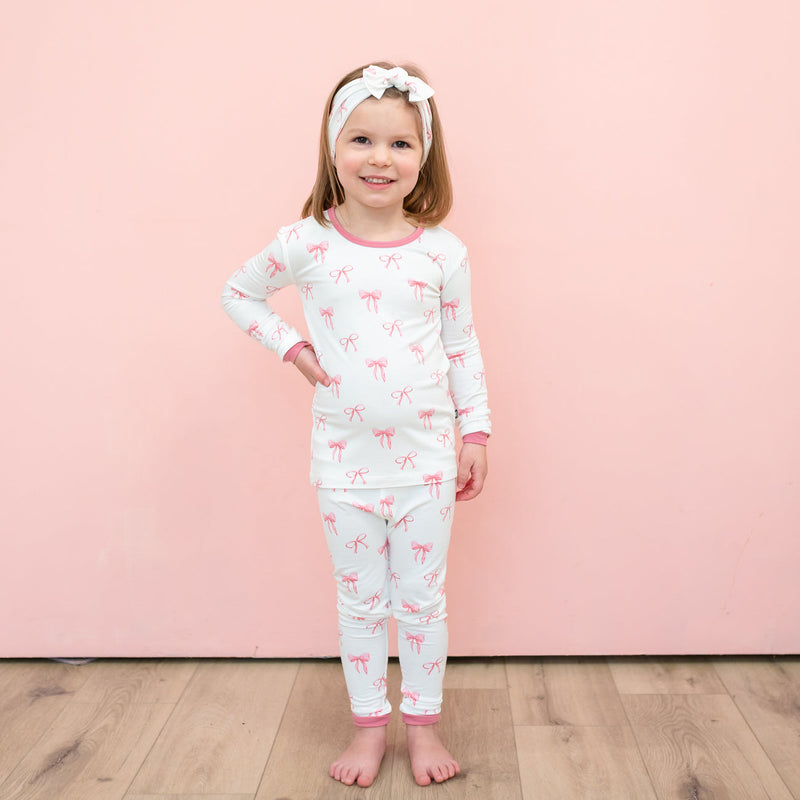 Kyte BABY Toddler Long Sleeve Pajamas in Bow