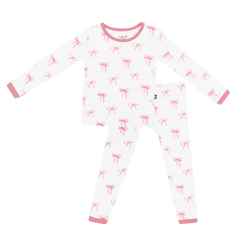 Kyte BABY Toddler Long Sleeve Pajamas in Bow