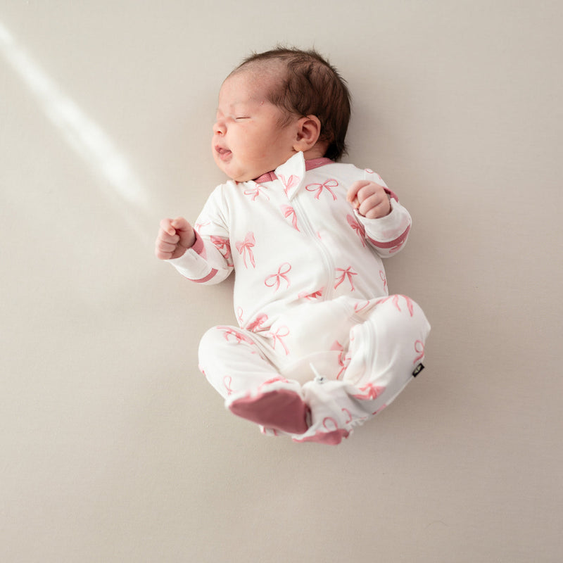 Kyte BABY Zippered Footie in Bow