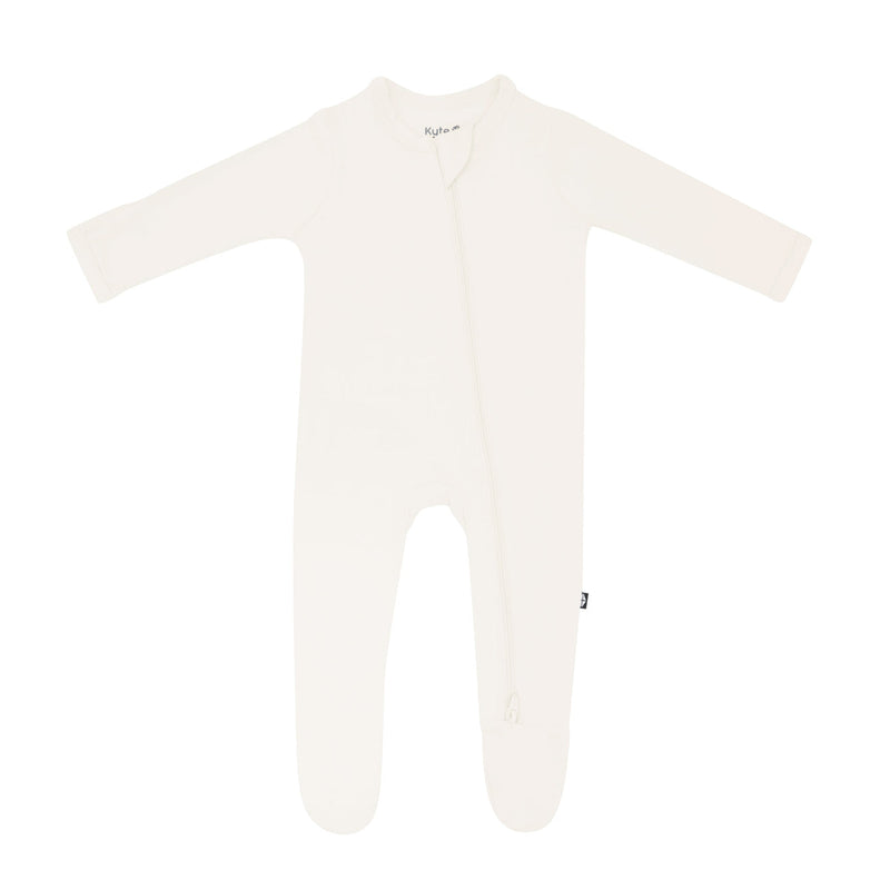 Kyte BABY Zippered Footie in Ecru