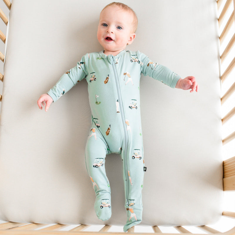 Kyte BABY Zippered Footie in Golf