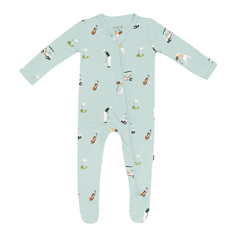 Kyte BABY Zippered Footie in Golf