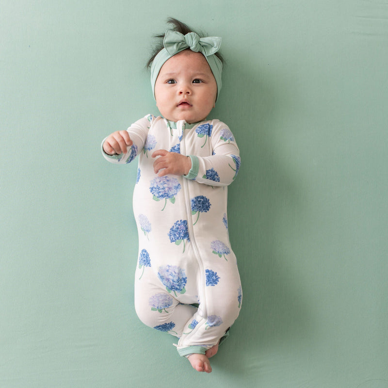 Kyte BABY Zippered Romper - Hydrangea